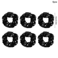 6Pcs Sequin Disco Ball Hair Ties Band for Girls 70s Music Birthday Bachelorette Wedding Party Theme Favors Hair Accessories