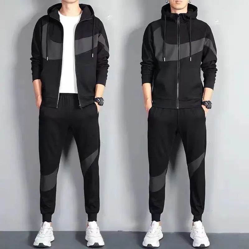 Sports Suit Men's Spring and Autumn Loose Large Size Casual Running Trend Suit