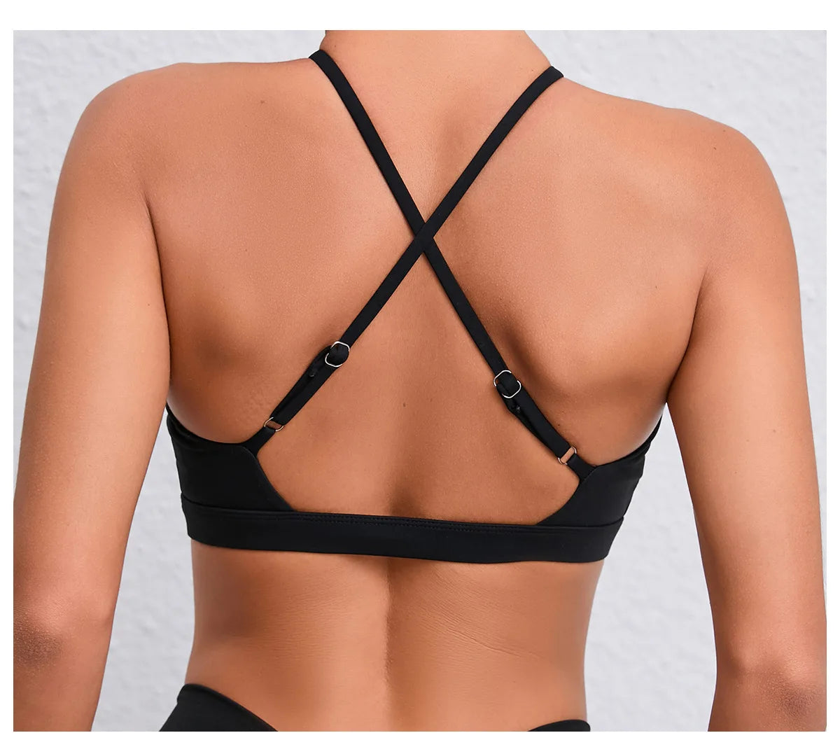 Cross Strap Halter Sports Bra Women's Yoga Pilates Workout Top Hollow Out Quick Dry Fitness Bralette