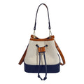 Canvas Bucket Bag Luxury Designer Handbags Women PU Shoulder Bag Fashion Crossbody Daily Commuting Tote Bag