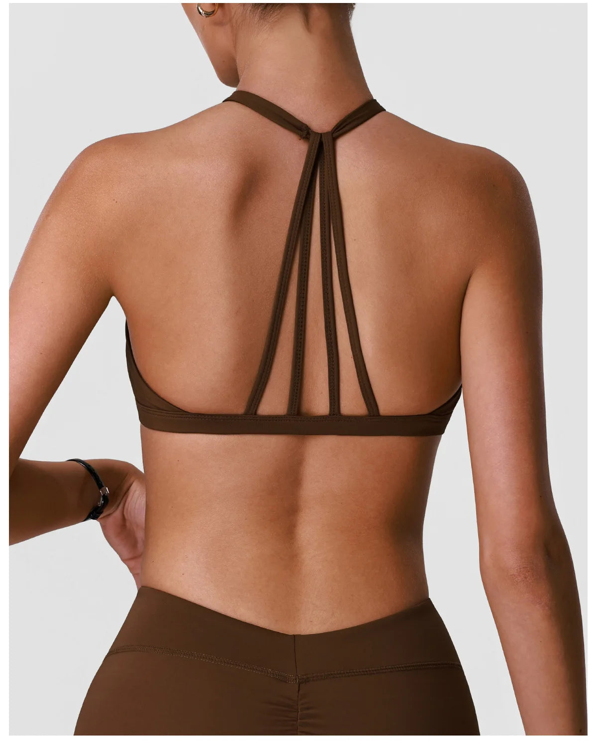 sm2631 High Strength Shockproof Sports Bra Sexy Halter Beautiful Back Quick Dry Women Running Fitness Yoga Bra With Chest Pad