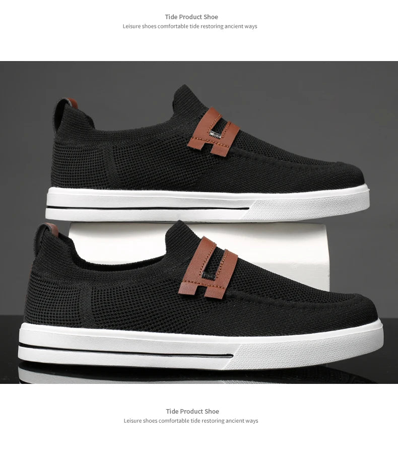 New Fashion Men Casual Shoes Lightweight Breathable Outdoor Walking Sports Shoes Driving Shoes Men Flat Canvas Shoes Large Size