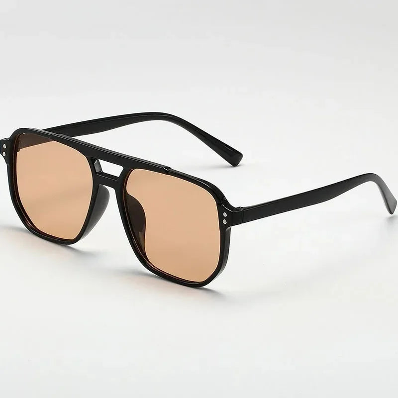 Vintage Men Women Big Sunglasses Men Square Shades Unisex Sun Glasses Black Lense Male Female Sunglasses UV400 Glasses