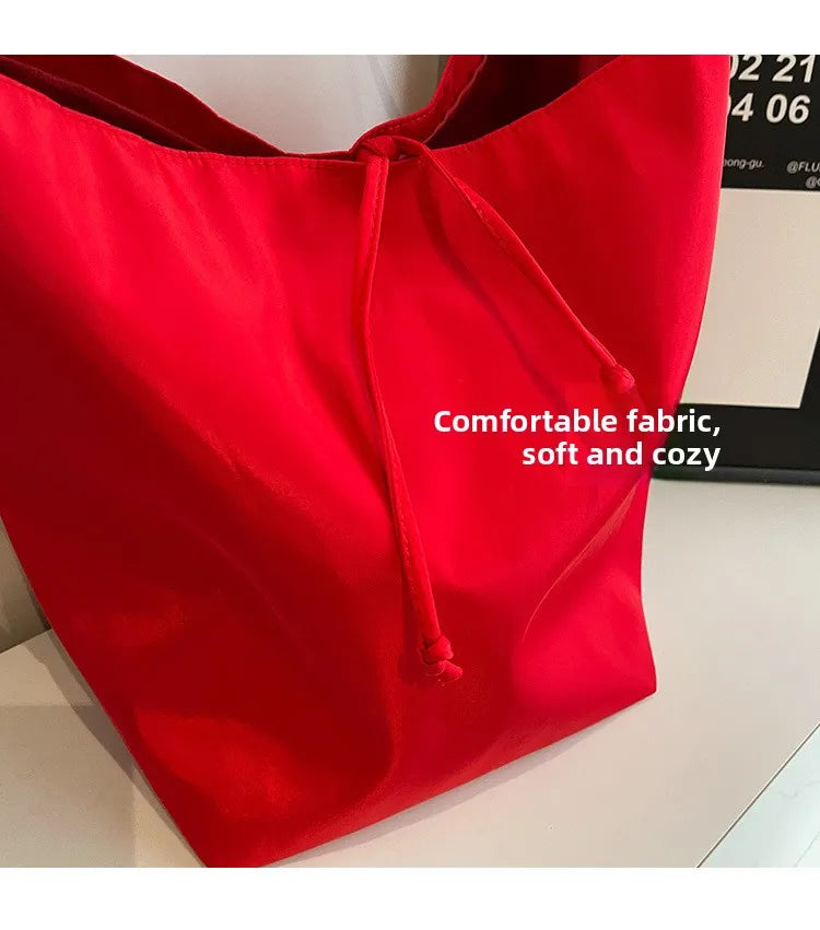 Soft Nylon Solid Color Product Designer Handbag Large Capacity Commuter Simple Tote Bag Hot Sale Versatile Fashion Shoulder Bag