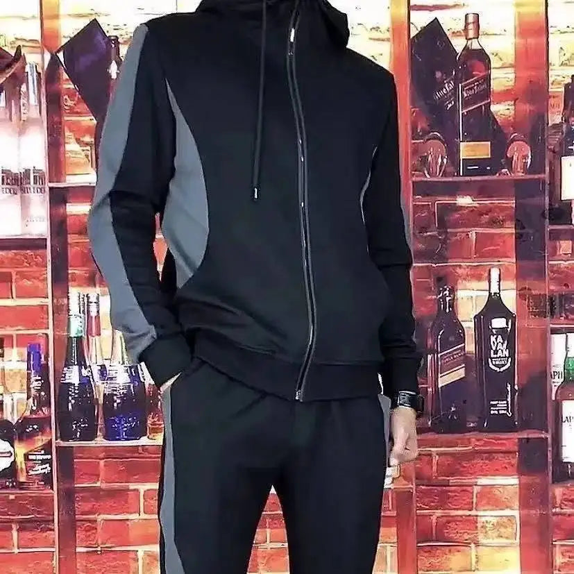 Sports Suit Men's Spring and Autumn Loose Large Size Casual Running Trend Suit