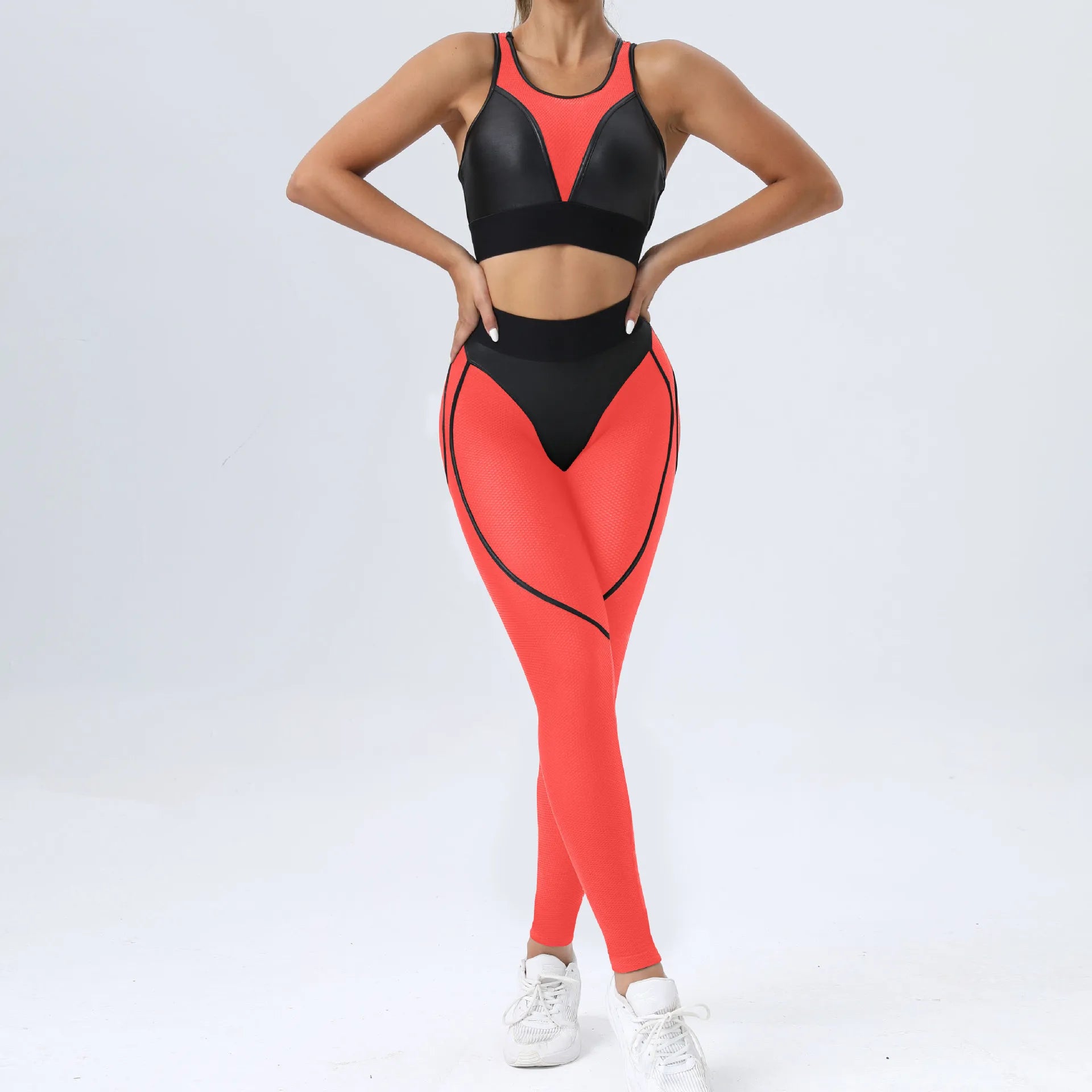 Gym Set Woman Sportswear Transparent Sport Outfit Women Tracksuit Sexy Mesh Yoga Clothing Suit for Fitness Black Pink Orange New