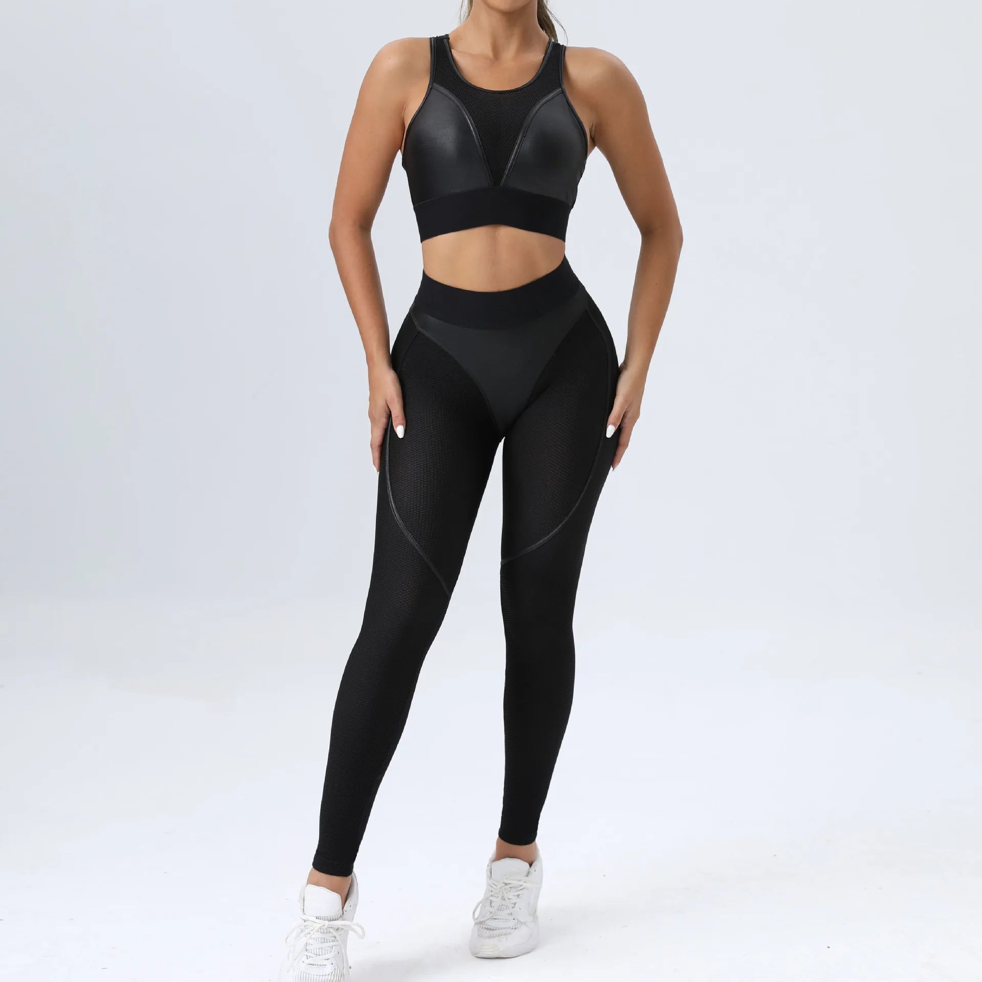 Fitness Sexy Sports Suit Women Yoga Set 2 Pieces Gym Workout Clothing for Bra Push-Up Women High Waist Leggings Sports Clothing