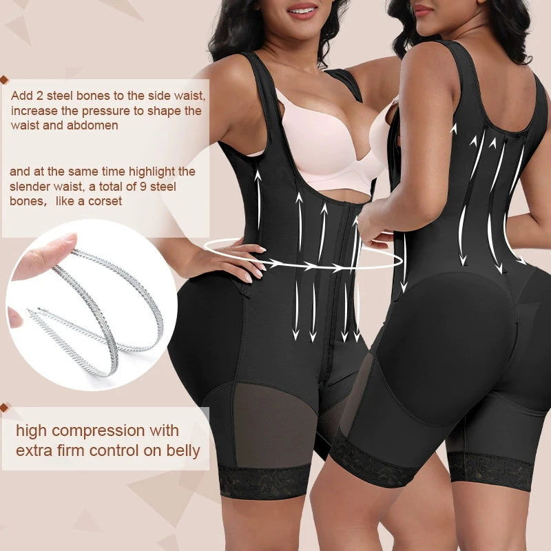 Fajas Colombian Shapewear Bodysuits Stage 2 Post-surgery Corset High Compression Slimming Waist Trainer Slim Body Shaper Girdles