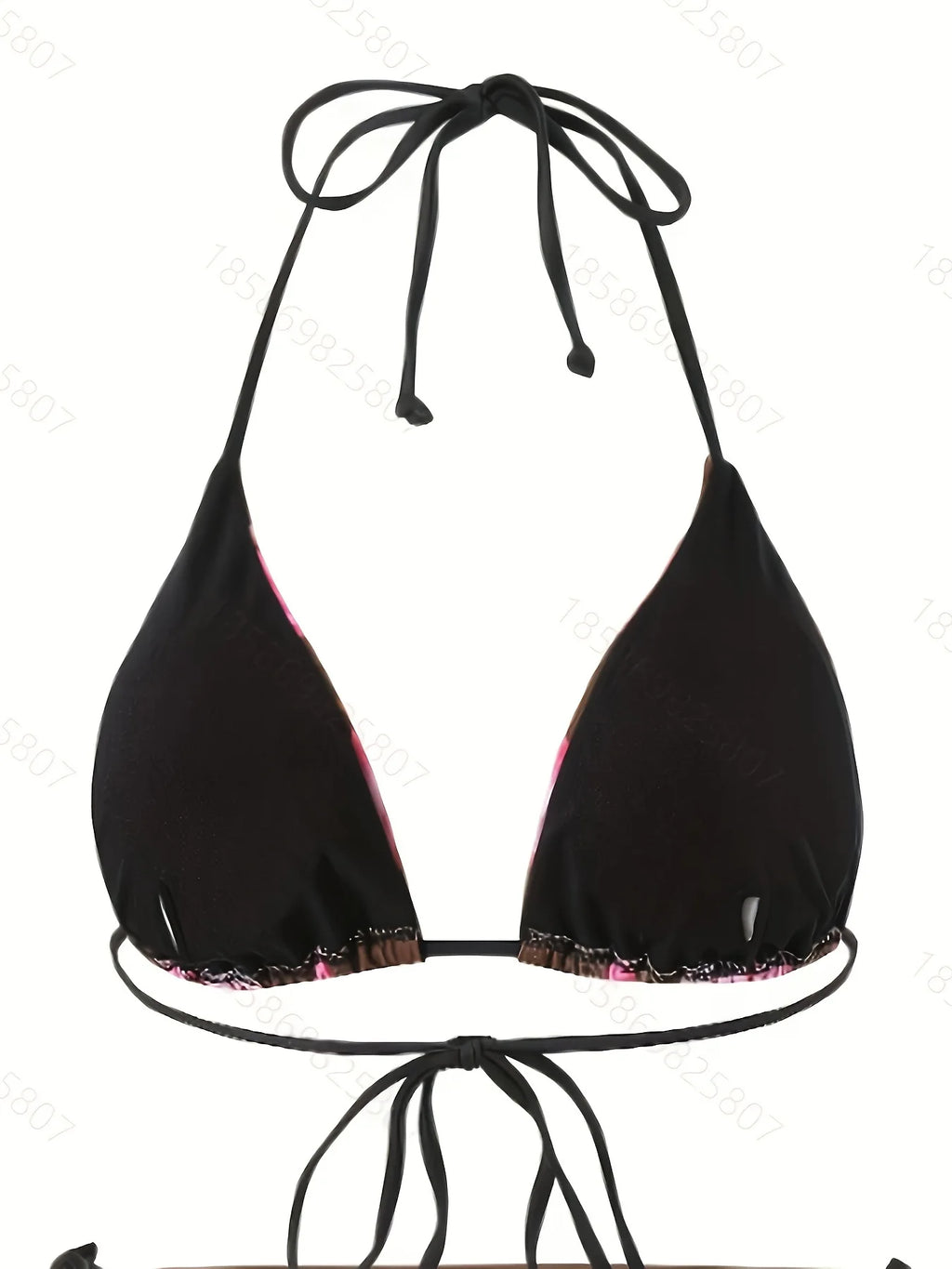 Sexy Bikini Retro Print Tropical Skirted Three-Piece Beachwear Strapless Strap-On Swimsuit Female Adult High Elasticity Backless