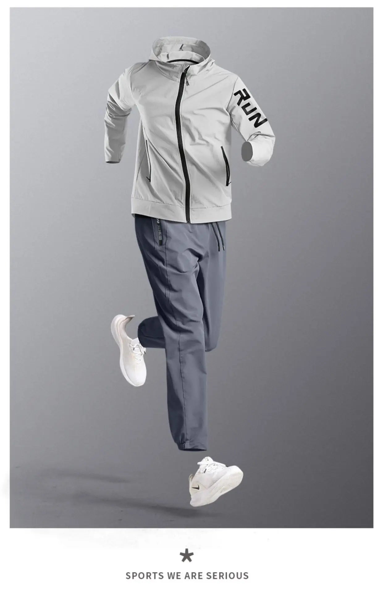 Quick Dry Fitness Suits Quick-Dry Loose Fit Outdoor Training Jacket Morning Runs Spring Men's Sportswear Workout Clothing