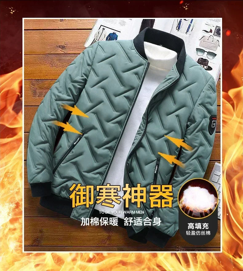 New 2024 Autumn Winter Jacket Men Cotton Padded Jacket Korean Streetwear Casual Jacket Men Fashion Clothing Male Warm Coats 5XL