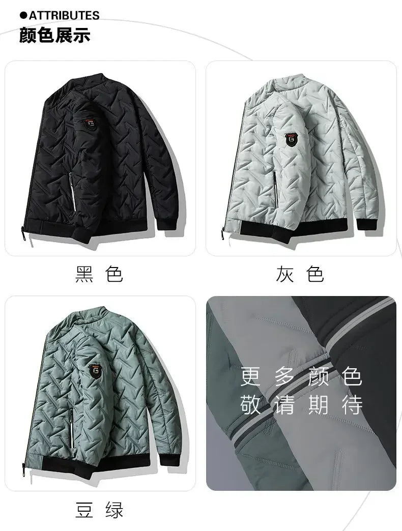New 2024 Autumn Winter Jacket Men Cotton Padded Jacket Korean Streetwear Casual Jacket Men Fashion Clothing Male Warm Coats 5XL