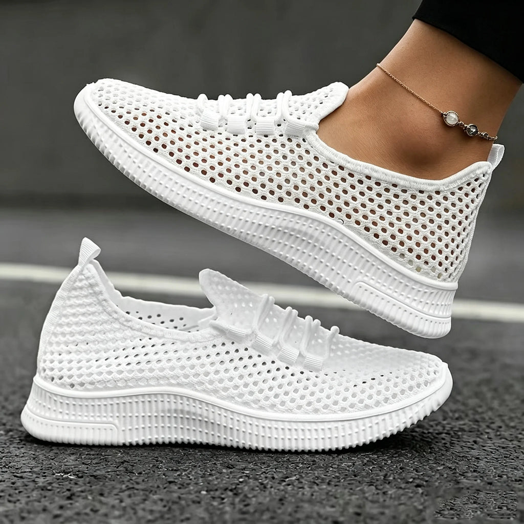 Women's Breathable Mesh Sneakers,  Slip-On Casual Shoes for Summer, Soft-Soled Non-Slip Daily Walking and Commuting Shoes