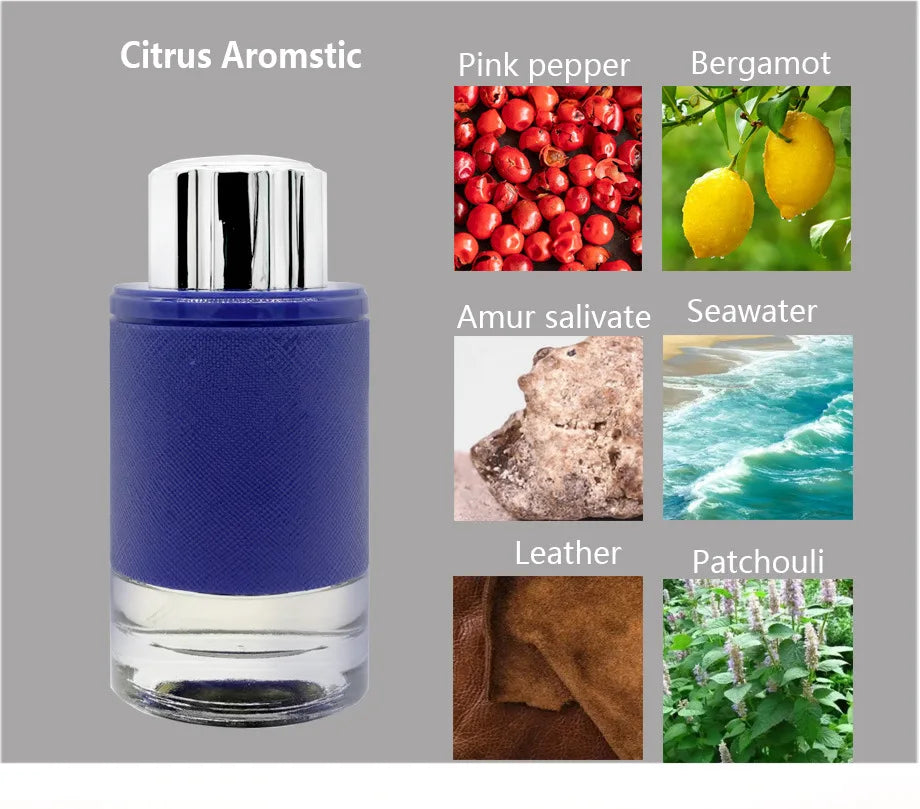100ML Brand Perfume Woody Tone Man Perfume  Spray Long Lasting Citrus Floral Light Fragrance Men Gentle Gentleman Gift