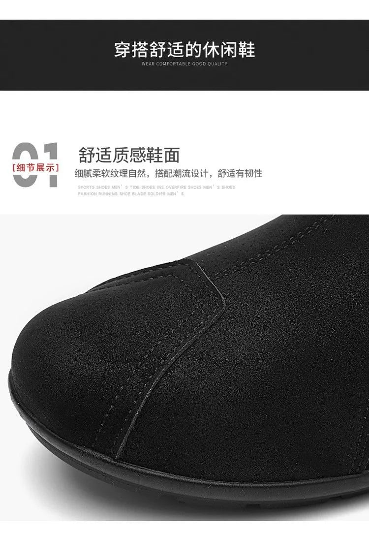 2026 New Autumn Winter Men Casual Shoes Lightweight Slip On Sneakers Flat Work Shoes Loafers