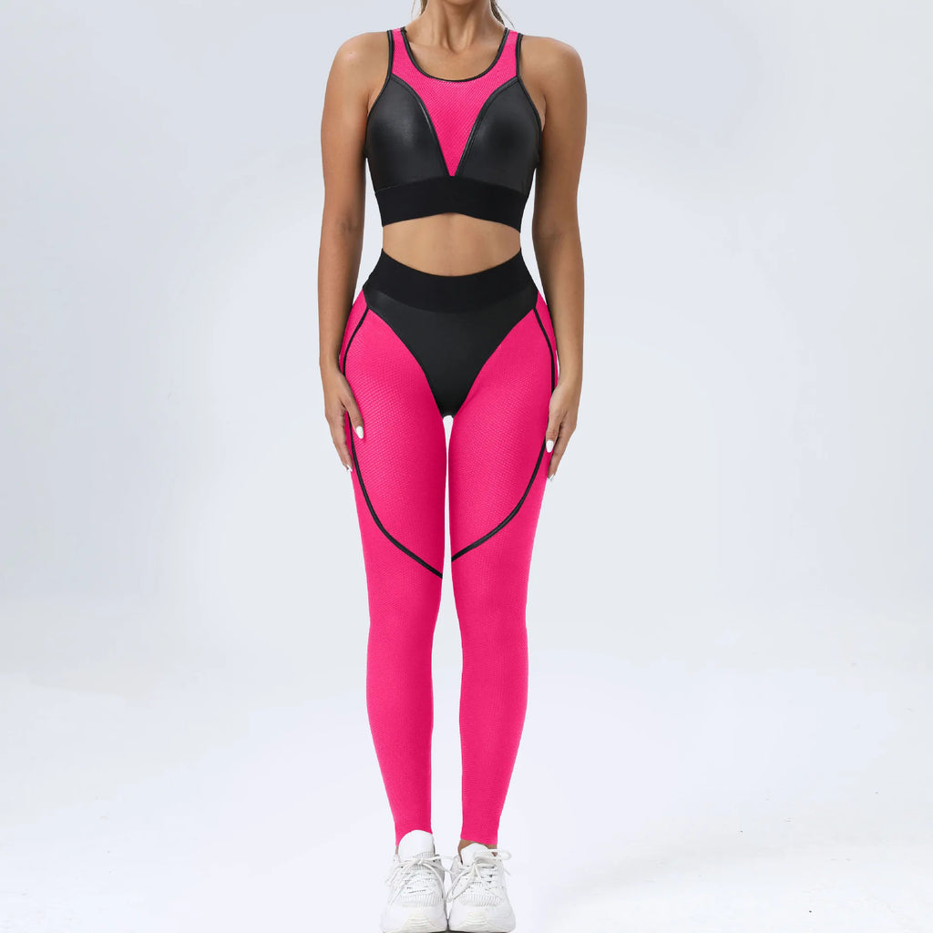 Fitness Sexy Sports Suit Women Yoga Set 2 Pieces Gym Workout Clothing for Bra Push-Up Women High Waist Leggings Sports Clothing