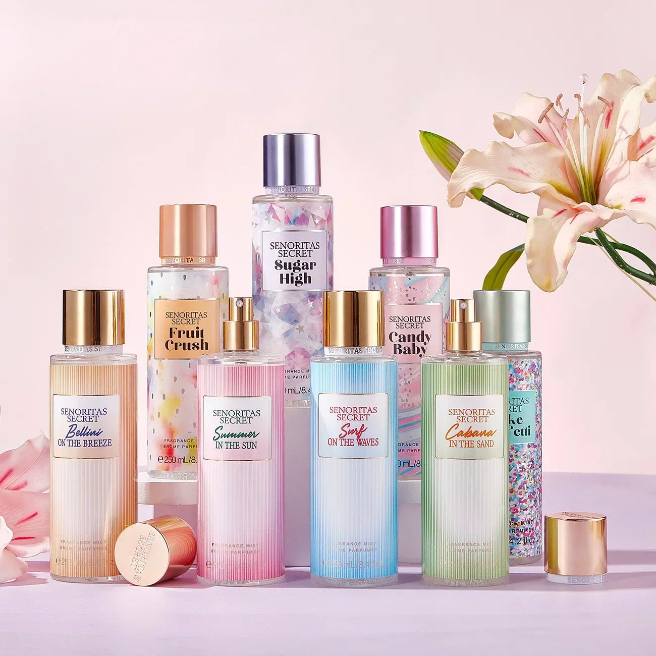 Body Spray Women's  Fragrance Floral and Fruit Tone Lasting Fragrance Thailand's 250ml