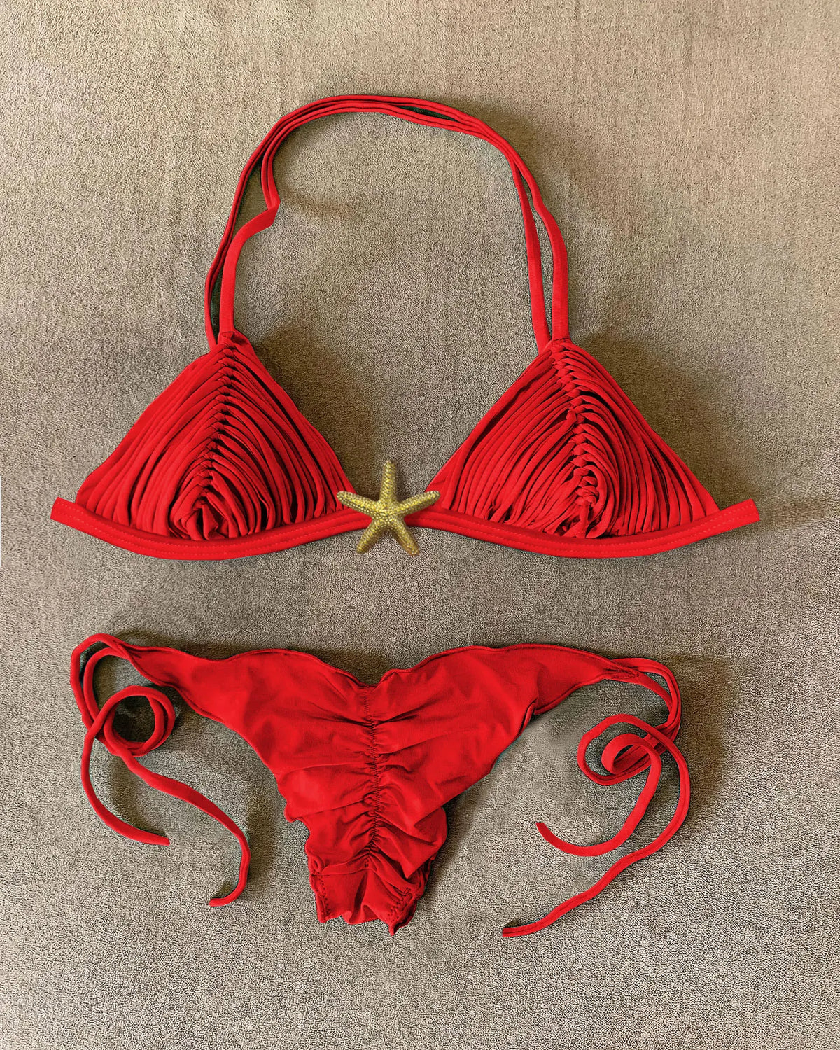2025 New Five-pointed Star Brazilian Bikini Swimwear Women's Braided Rope Swimsuit Two Piece Set Female Sexy Mujer Beachwear
