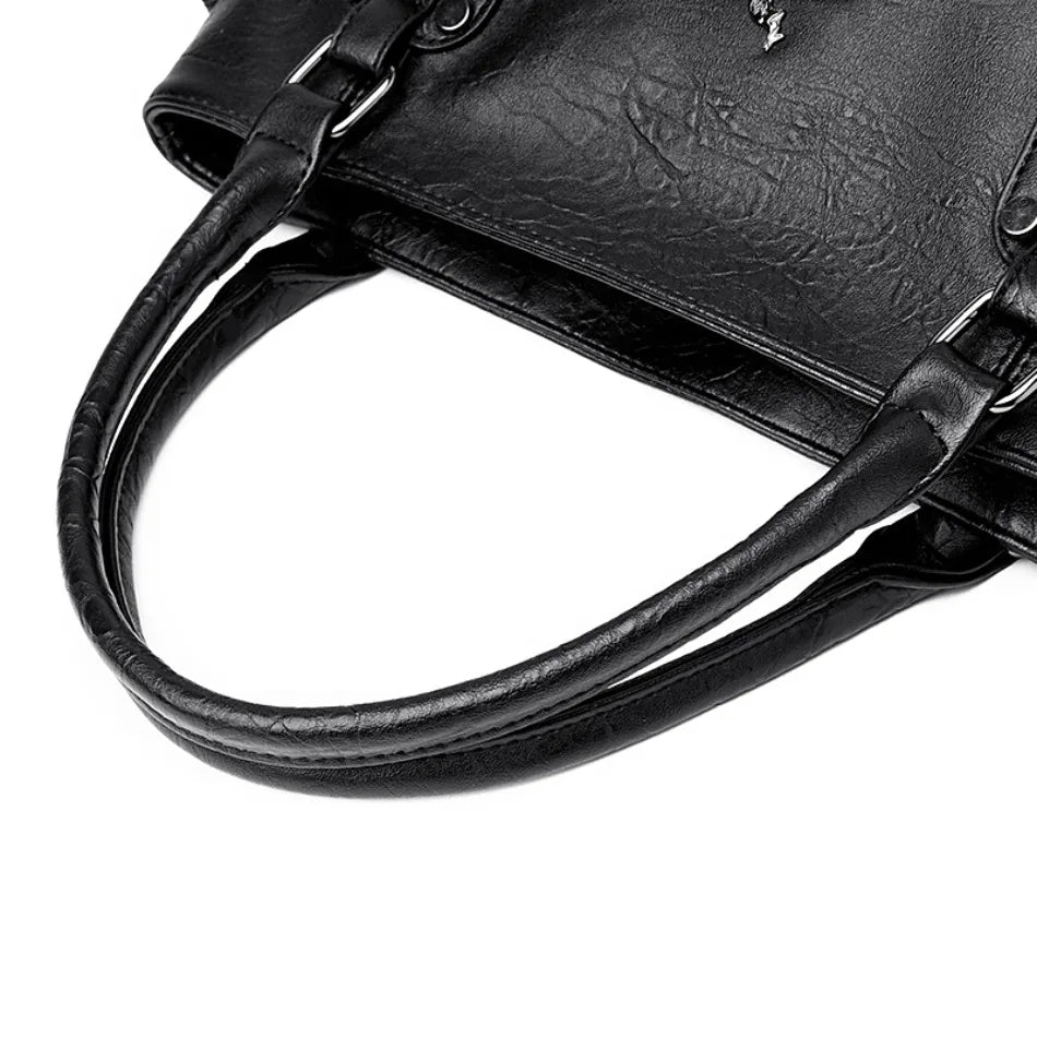 Genuine Brand Soft Pu Leather HandBags Designer Top-Handle Bags Shoulder Crossbody Bags for Women Large Capacity Casual Tote Sac