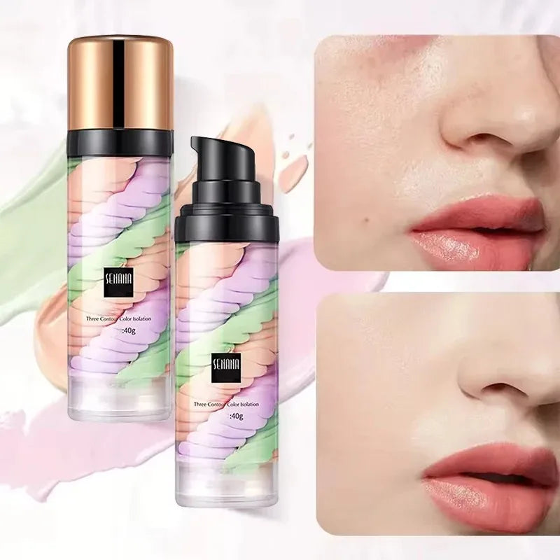 40G/Bottle Three-Color Isolation Cream, Facial Isolation Concealer Cream, Base Makeup Lotion, Breathable Brightening Cream, Bb Cream, Lightweight