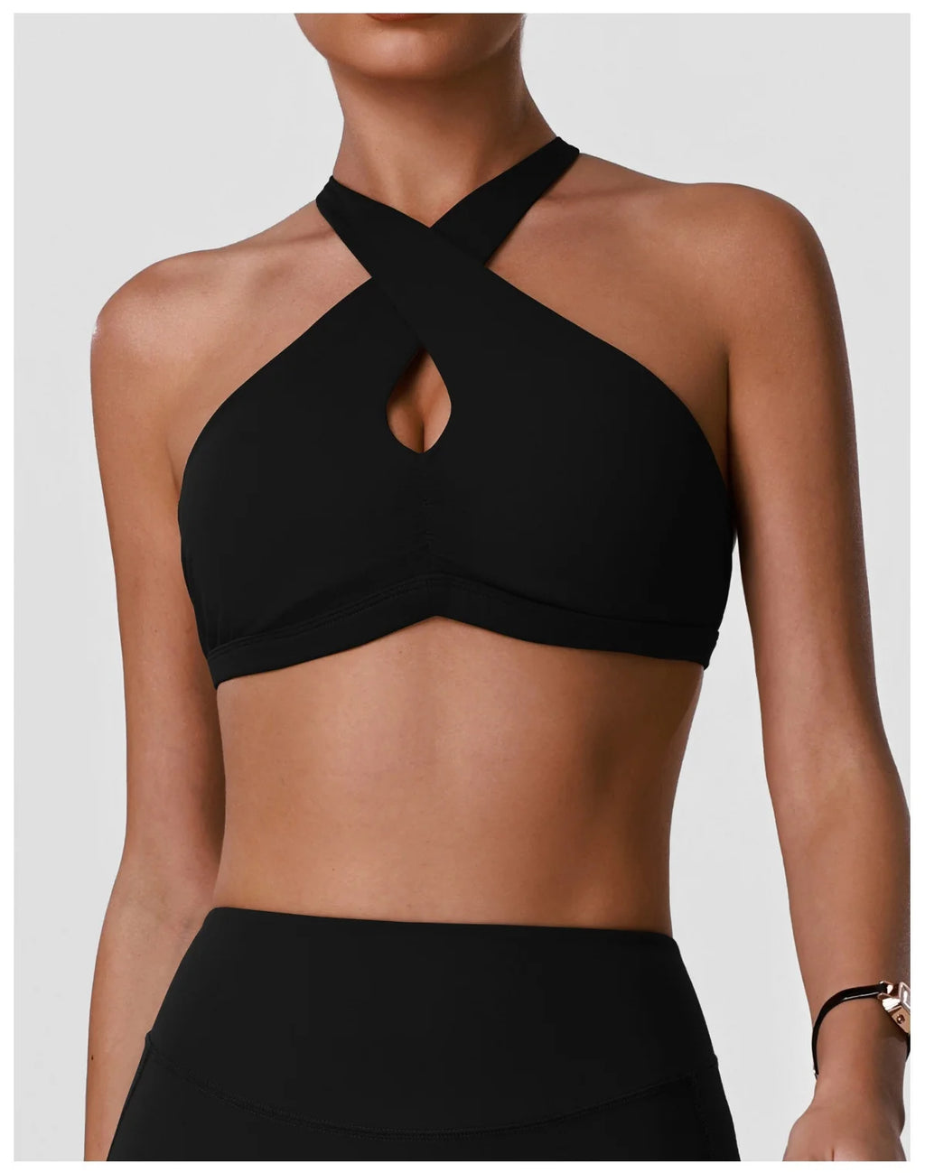 sm2631 High Strength Shockproof Sports Bra Sexy Halter Beautiful Back Quick Dry Women Running Fitness Yoga Bra With Chest Pad