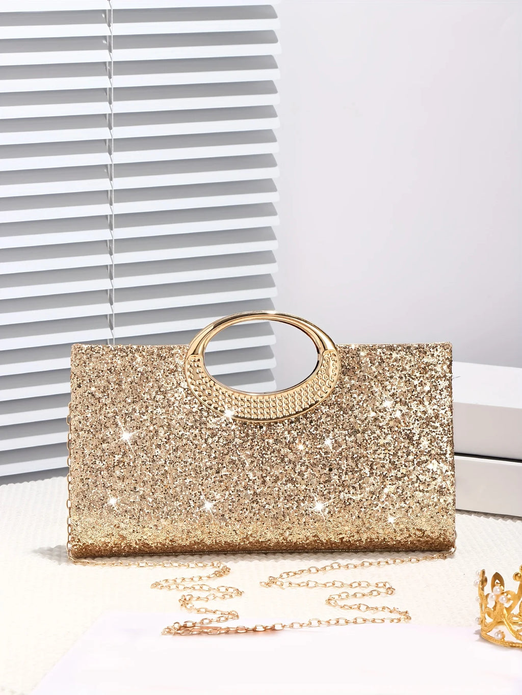 Sparkling Evening Handbag for Ladies, Suitable for Wedding Parties Dances Holiday Gifts, Valentine's Day Gifts, Birthday Gifts