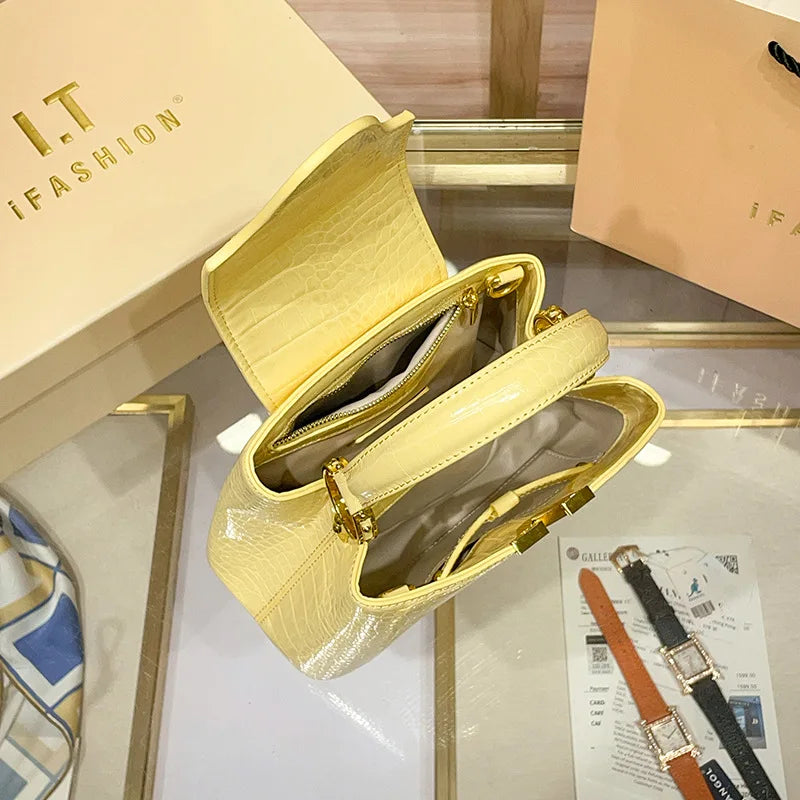 Luxury Designer Brand New High Quality Leather Snake Crocodile Handbag Women's Fashion Shoulder Crossbody Bag Bolsos De Mujer