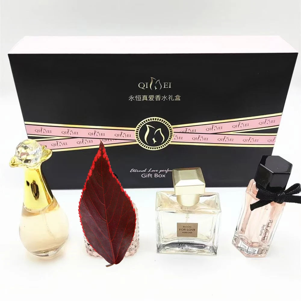 Original Brand Perfume Women Eau De Parfum Femme 100ml Perfumes And Colognes Natural Floral Fragrance Spray Gift Box 4Pcs Set