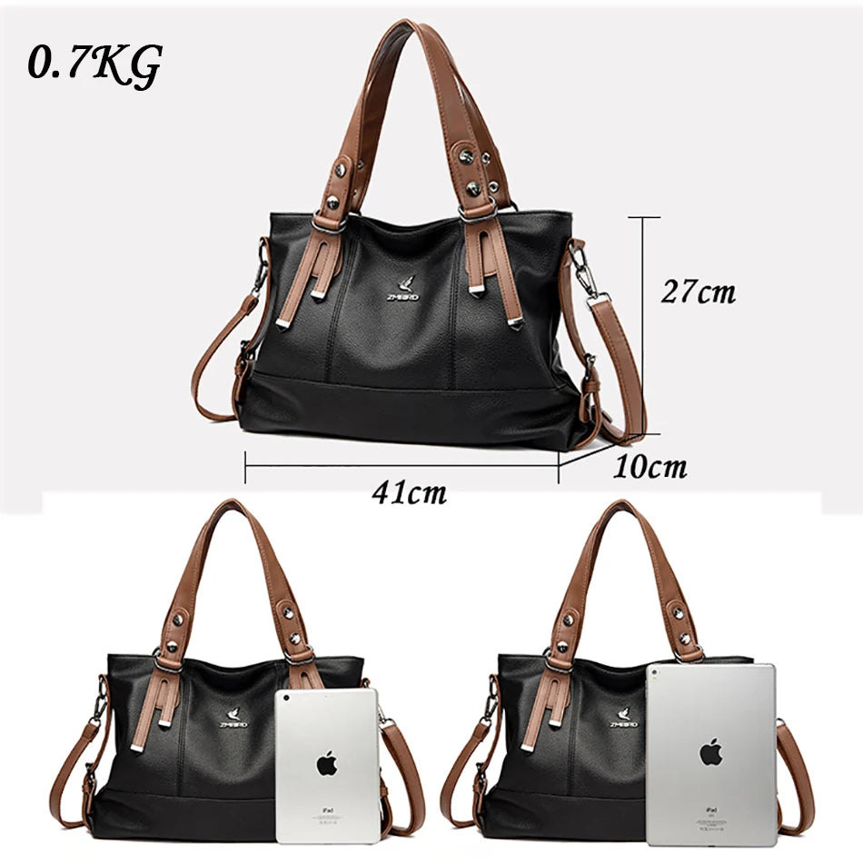 Genuine Brand Luxury Designer Leather Women Handbags High Quality Shoulder Bag Large Capacity Crossbody Bags for Women Tote Bag