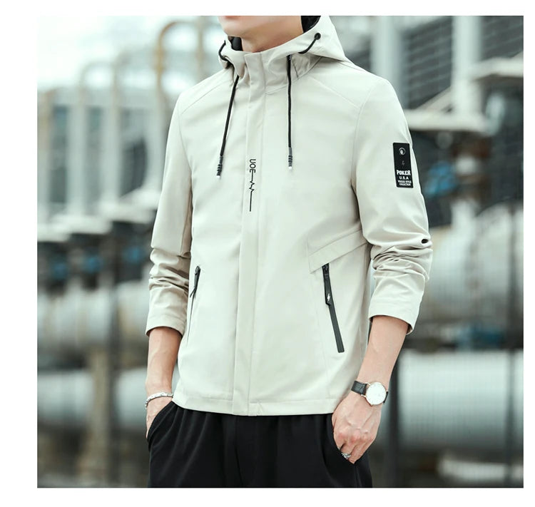 Men's autumn and winter jackets men's thin jackets women's waterproof windbreakers outdoor fishing four seasons hiking clothes t
