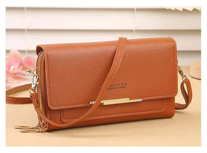 Women’s Mid-Size Wallet Bag – Convertible Shoulder Clutch with Coin Pocket, Multifunctional Design