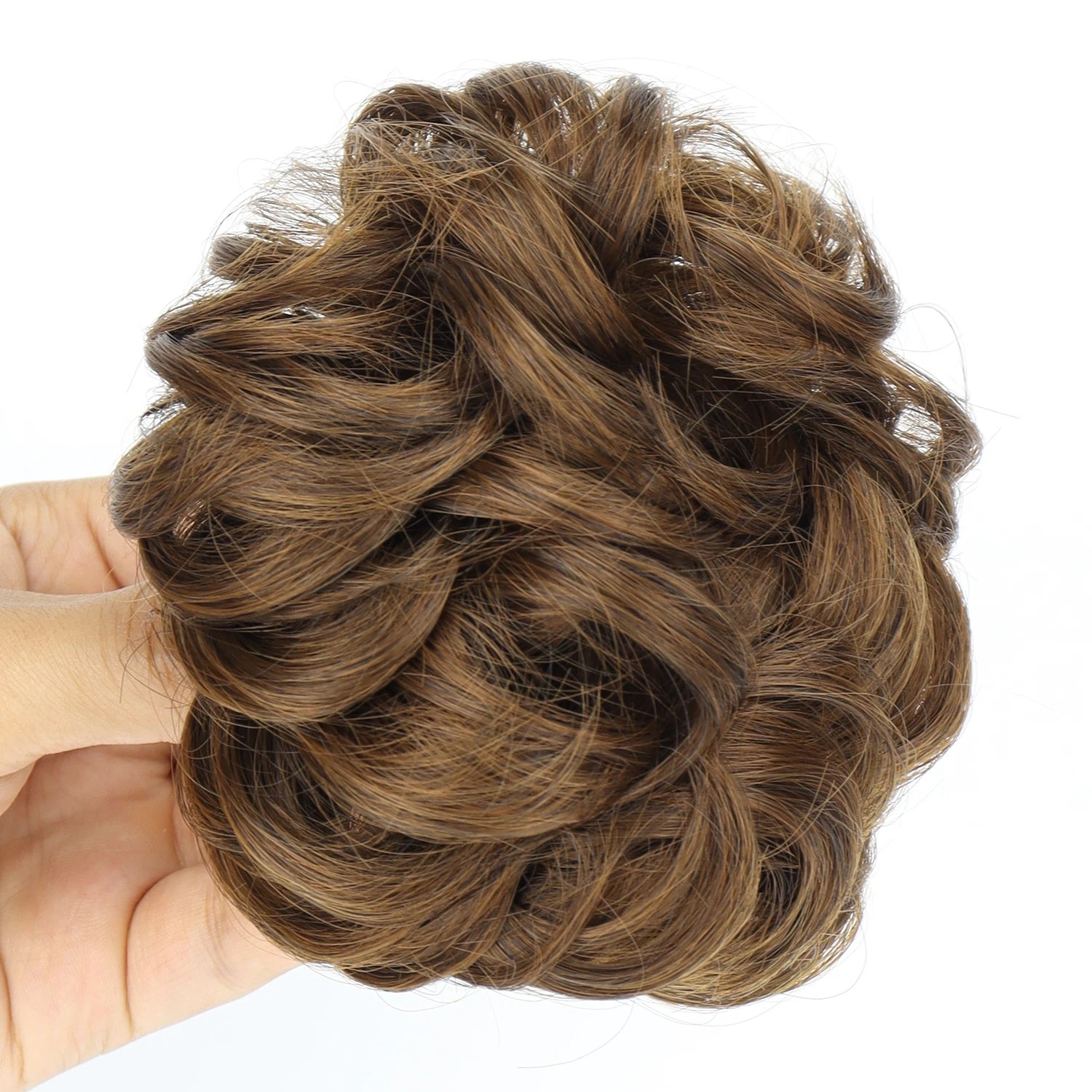 Synthetic Chignon Messy Bun Claw Clip in Hair Piece Wavy Curly Hair Bun Ponytail Extensions Scrunchie Hairpieces for Women