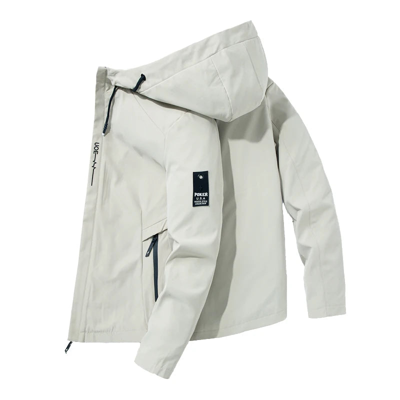 Men's autumn and winter jackets men's thin jackets women's waterproof windbreakers outdoor fishing four seasons hiking clothes t