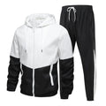 2026 Casual Joggers Patchwork Men Tracksuit Spring Autumn Hooded Zipper Jackets and Sweatpants 2 Pieces Suits Male Sportswear