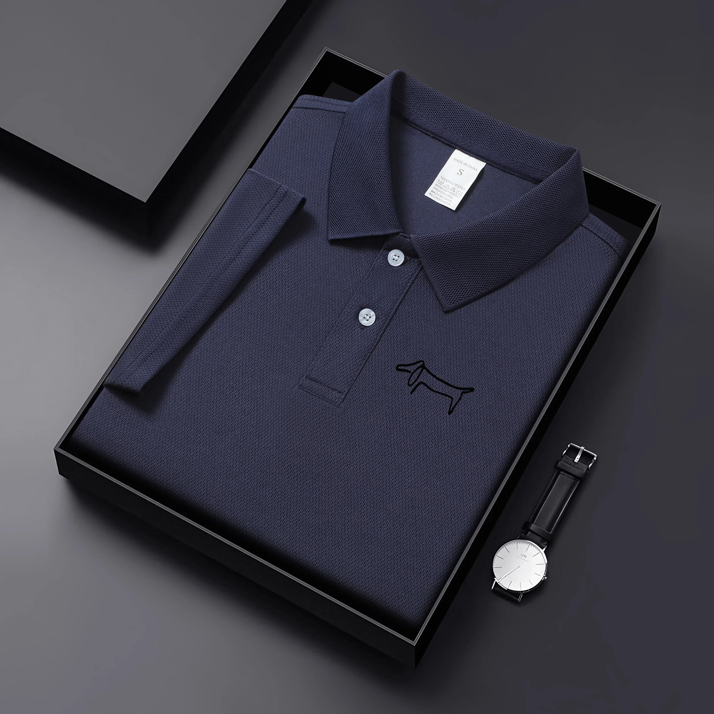 2026 New Summer Premium Solid Color Men's Golf Collar Breathable Fabric Social Casual Top Men's Collar T-shirt