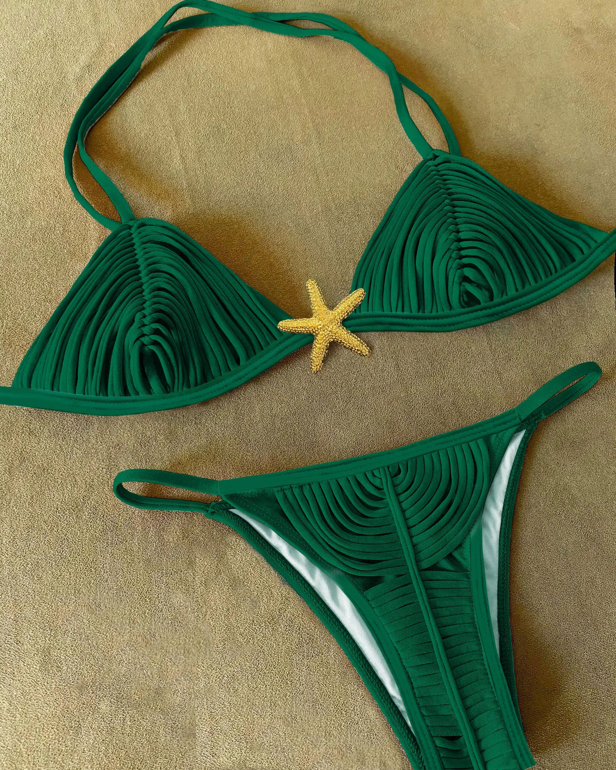 2025 New Five-pointed Star Brazilian Bikini Swimwear Women's Braided Rope Swimsuit Two Piece Set Female Sexy Mujer Beachwear