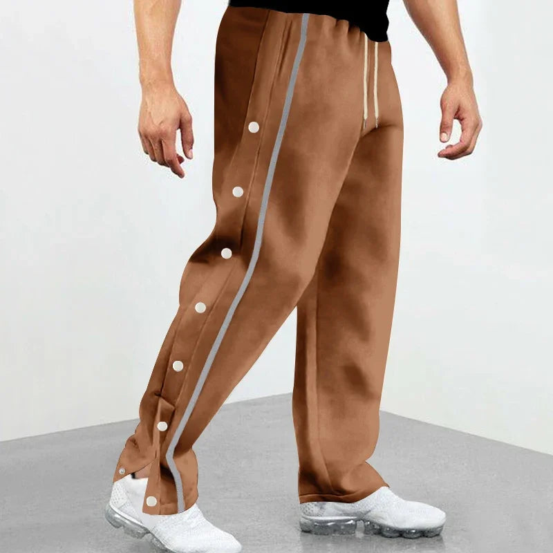 Spring and Autumn New Jacquard Long Pants Single breasted Patchwork Loose Large Casual Pants Versatile Sanitary Pants