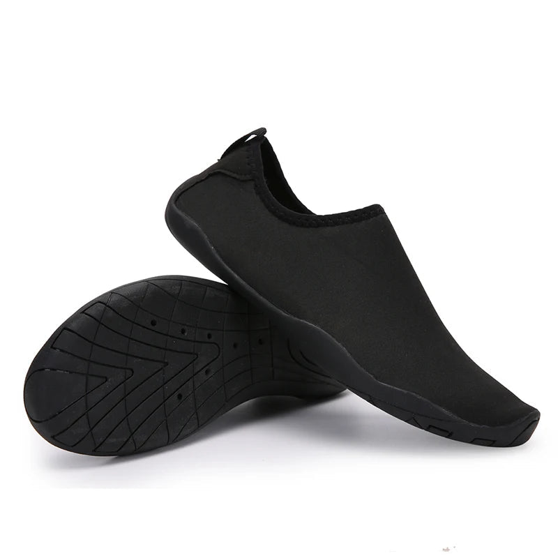 Women's Solid Color Canvas Sneakers - Casual Beach Shoes