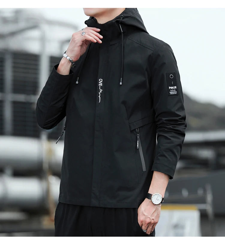 Men's autumn and winter jackets men's thin jackets women's waterproof windbreakers outdoor fishing four seasons hiking clothes t