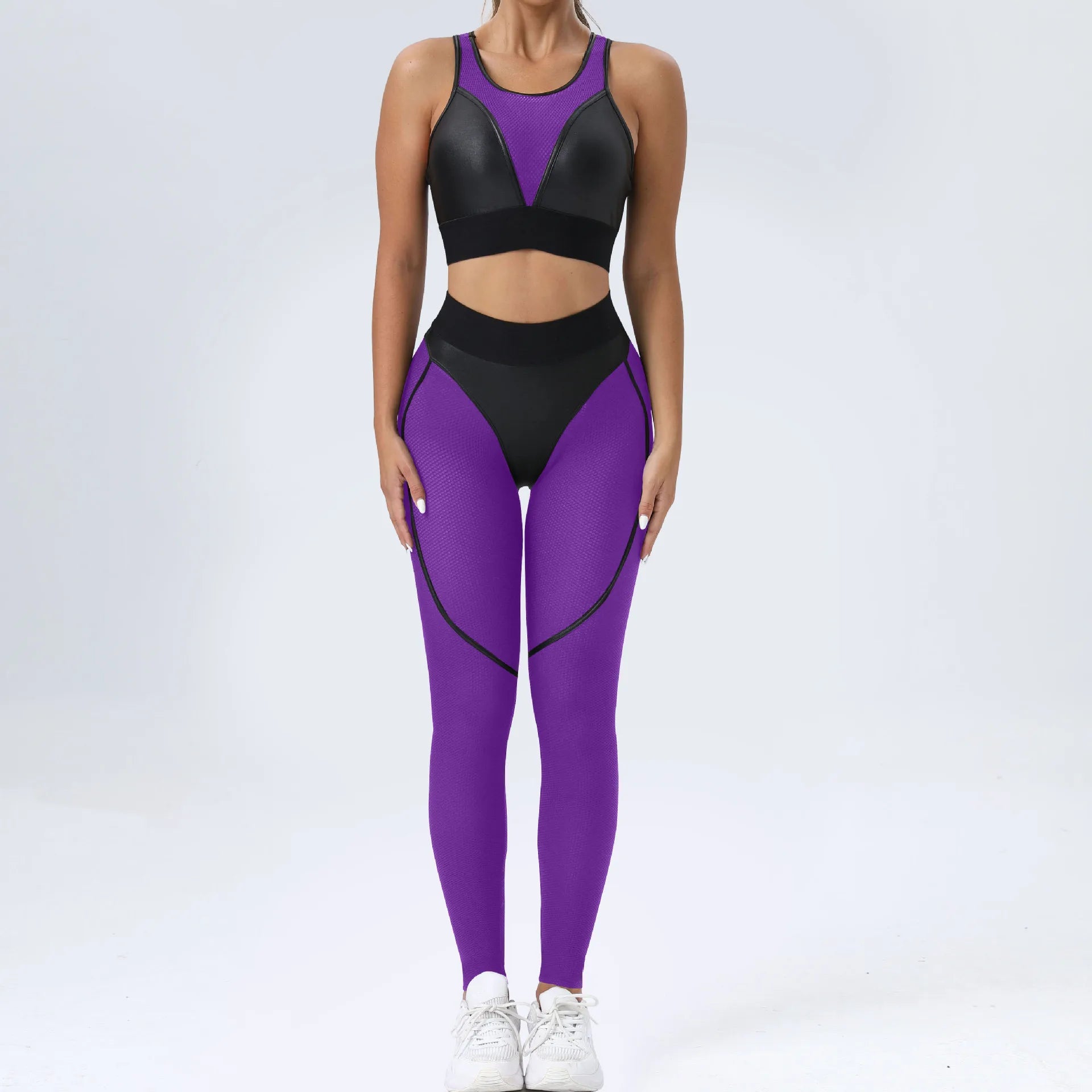 Gym Set Woman Sportswear Transparent Sport Outfit Women Tracksuit Sexy Mesh Yoga Clothing Suit for Fitness Black Pink Orange New