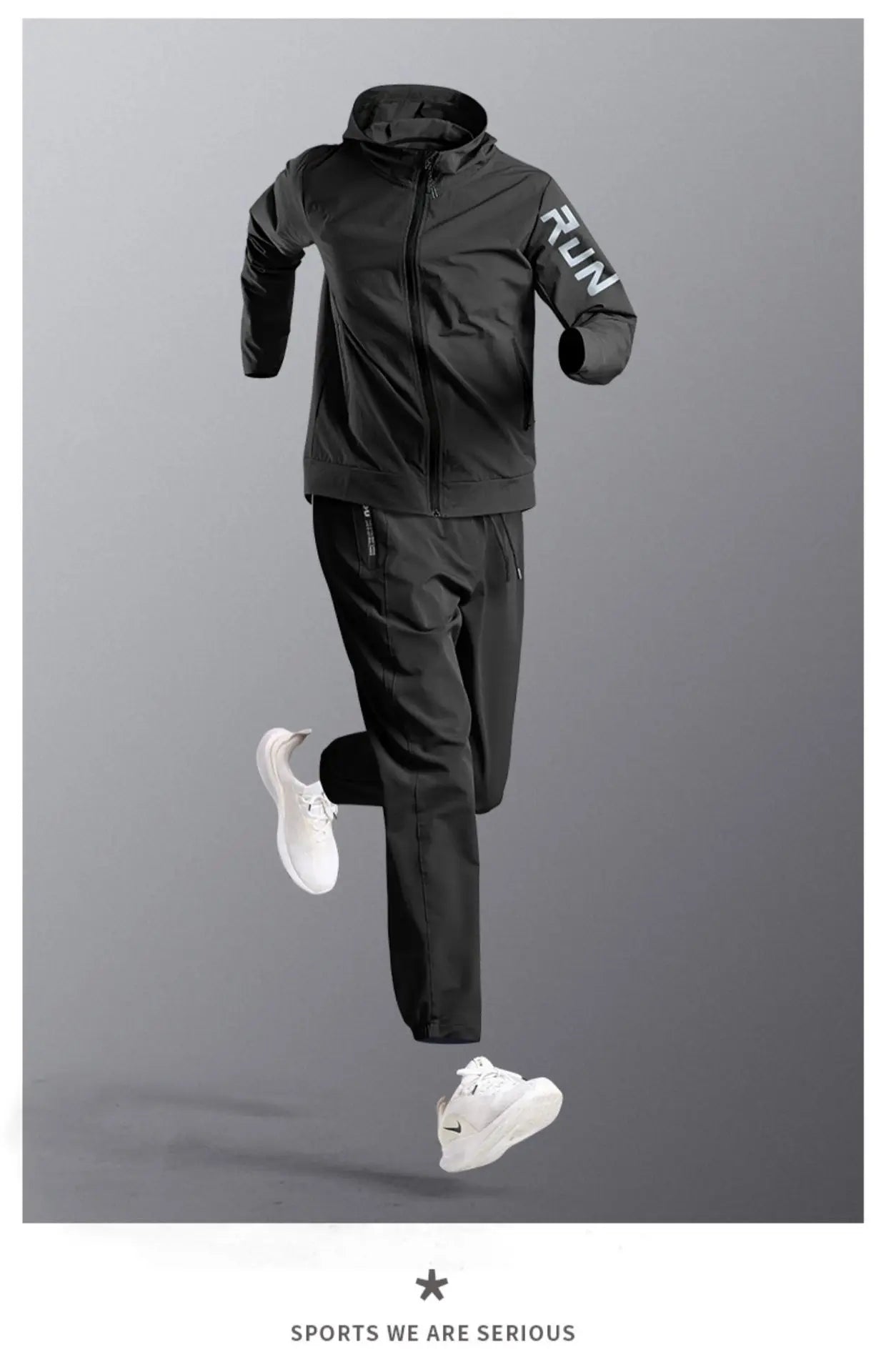 Quick Dry Fitness Suits Quick-Dry Loose Fit Outdoor Training Jacket Morning Runs Spring Men's Sportswear Workout Clothing