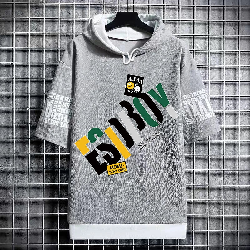 Summer  Fashion Short Sleeve Tops Tees Men 2024 New Men's T Shirt Casual Harajuku Men Clothing Print Graphics T Shirts Men