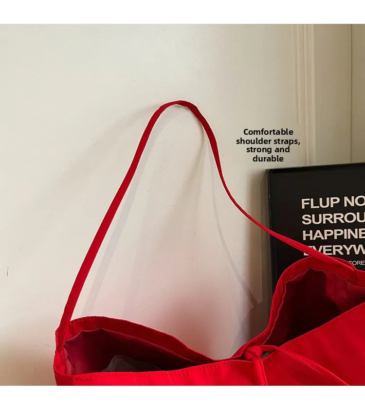 Soft Nylon Solid Color Product Designer Handbag Large Capacity Commuter Simple Tote Bag Hot Sale Versatile Fashion Shoulder Bag