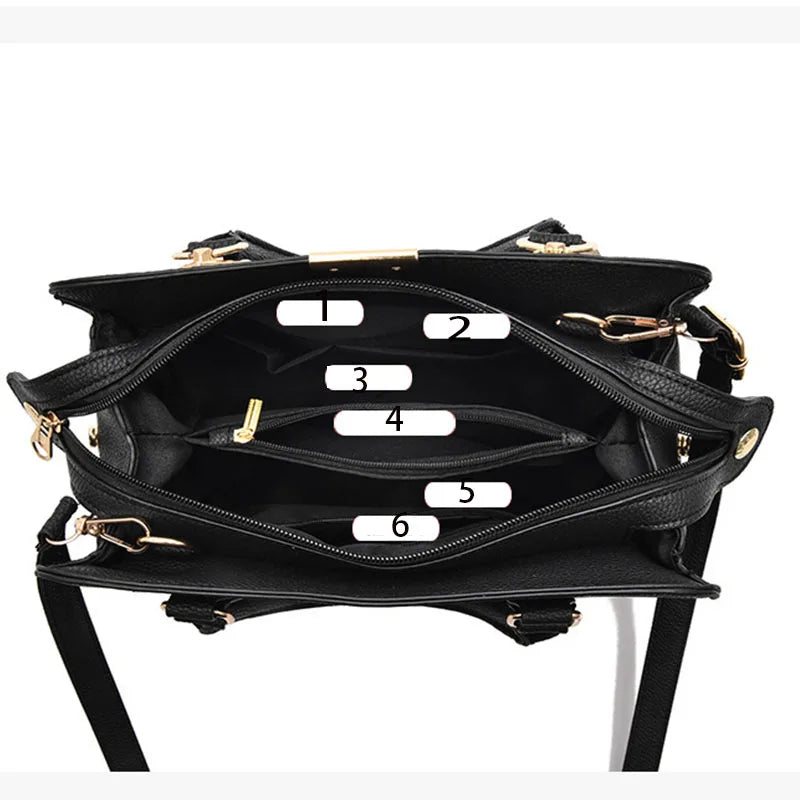 New Women's Bag Female Shoulder Bag Handbag for 2025 Luxury Designer Handbag Leather Tote Female Handbags Fashion Cross Bag
