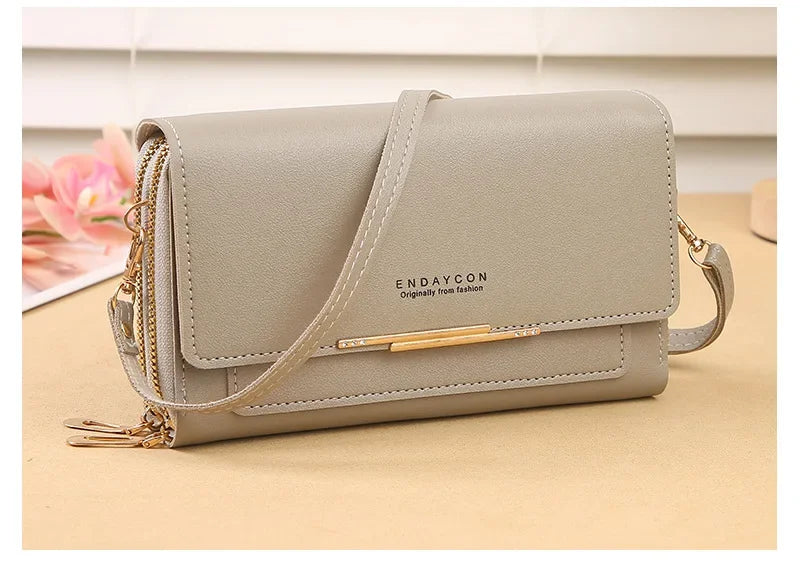 Women’s Mid-Size Wallet Bag – Convertible Shoulder Clutch with Coin Pocket, Multifunctional Design