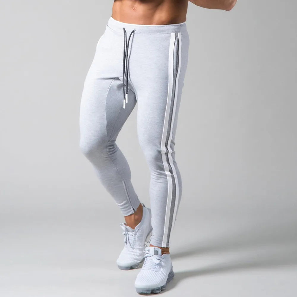 Black Joggers Sweatpants Men Casual Pants Gym Fitness Workout Sportswear Trousers Autumn Male Crossfit Running Sport Trackpants