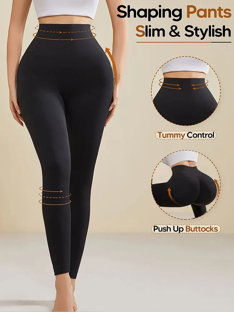Black Sexy High Waisted Legging Peach Butt Soft Body Naked Feel Moisture WickingYoga Pants Women's Plus Size Fitness Sportswear