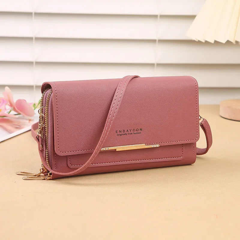 Women’s Mid-Size Wallet Bag – Convertible Shoulder Clutch with Coin Pocket, Multifunctional Design