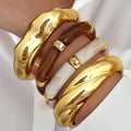 4pcs Vintage Stackable Resin Acrylic Bracelets for Women Bohemian Chunky Round Tube Beaded Elastic Bangle Bracelet Jewelry Gifts