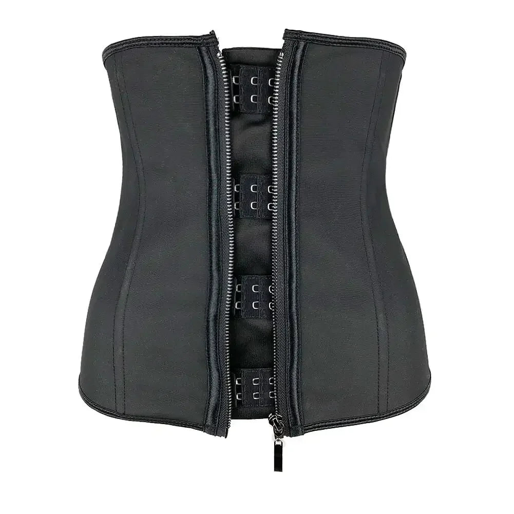 XXS - 6XL Women Latex Waist Trainer Body Shaper Corsets Steel Bone Zipper Cincher Top Slimming Belt Shapers Shapewear Plus Size